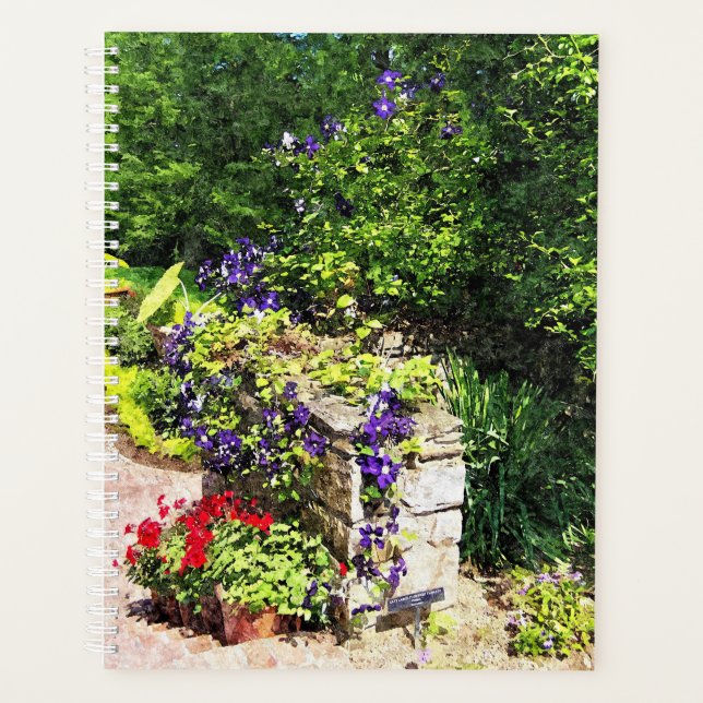 Lg Planner - Purple Clematis on Wall (Front)