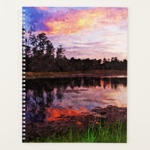 Lg Planner Sunset at the Pond
