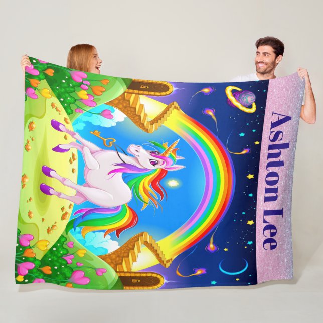 Lg Unicorn Fleece Blanket (In Situ)