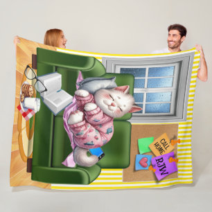 LG WE LOVE YOU Kitten FLEECE BLANKET