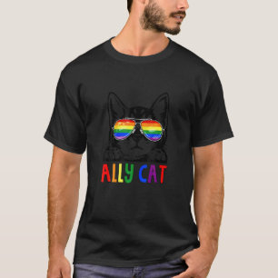 Lgb Ally Cat Be Kind Gay Rainbow Lgbq Idea T-Shirt