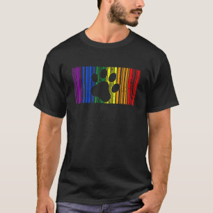 Lgb Ally Furry Cat Dog Paw Dog Pride Rainbow T-Shirt
