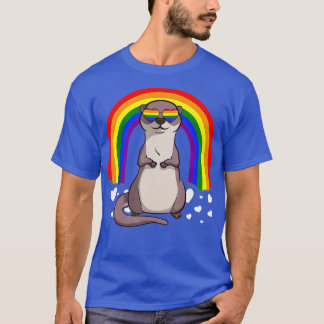 LGB Otter Gay Pride Rainbow LGBQ Cute Gift  T-Shirt