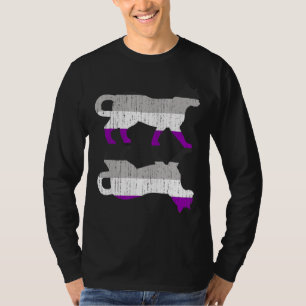 Lgbt Ace Pride Asexuality Flag Pet Animal Cat Quee T-Shirt