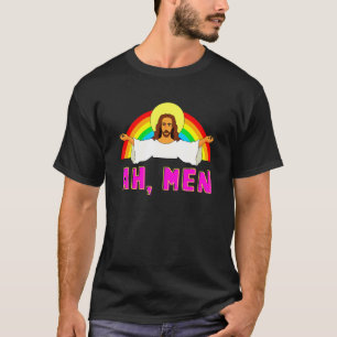 LGBT Ah Man Jesus Gay Pride Rainbow T-Shirt