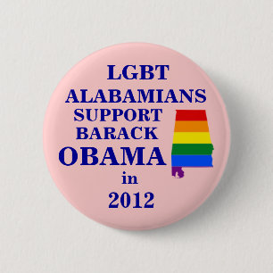 LGBT Alabamians for Obama 2012 6 Cm Round Badge