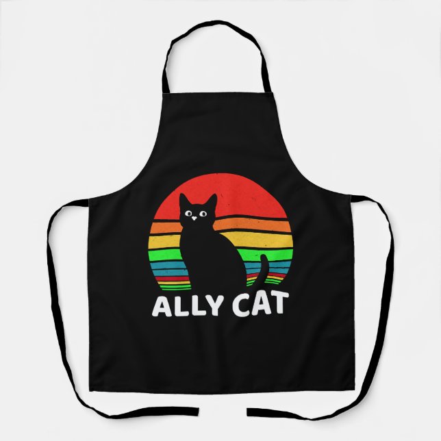 Lgbt Ally Cat Be Kind Gay Apron (Front)