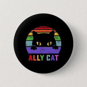 Lgbt Ally Cat Be Kind Gay Rainbow Funny Lgbtq 6 Cm Round Badge
