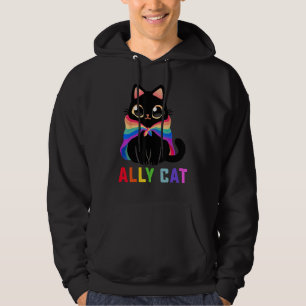 LGBT Ally Cat Be Kind Gay Rainbow  LGBTQ 1 Hoodie