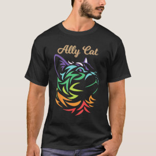 LGBT Ally Cat Be Kind Gay Rainbow LGBTQ Pride Marc T-Shirt