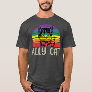 LGBT Ally Cat  Funny LGBTQ  T-Shirt