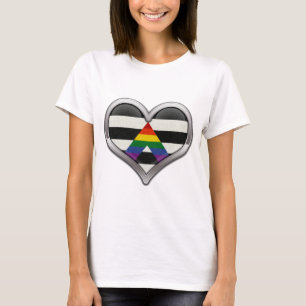 LGBT Ally Chrome Heart T-Shirt