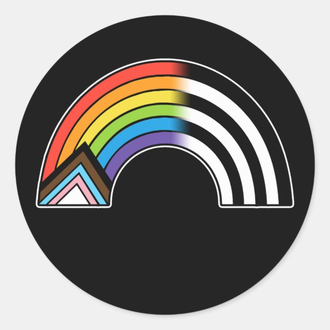 LGBT Ally Flag Progress Pride Flag Straight Ally Classic Round Sticker (Front)