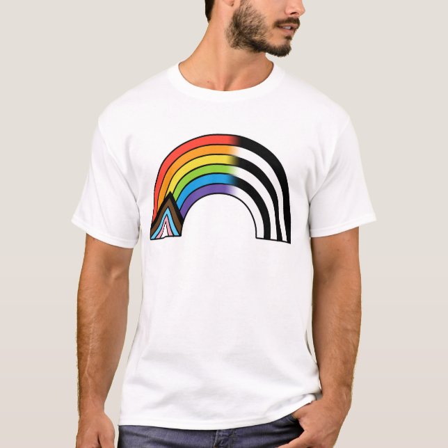 LGBT Ally Flag Progress Pride Flag Straight Ally T-Shirt (Front)