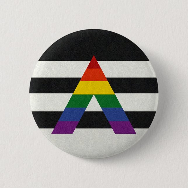 LGBT Ally Pride Flag Colored Background 6 Cm Round Badge (Front)