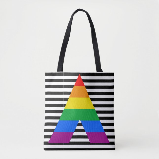 LGBT Ally Pride Flag Colours All-Over-Print Tote Bag (Front)