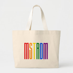 LGBT Amsterdam Dutch Gay Pride Rainbow Text LGBTQ Large Tote Bag