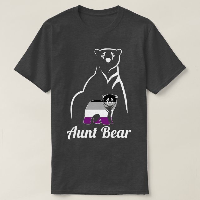 LGBT Asexual Aunt Bear Ace Pride Flag T-Shirt (Design Front)