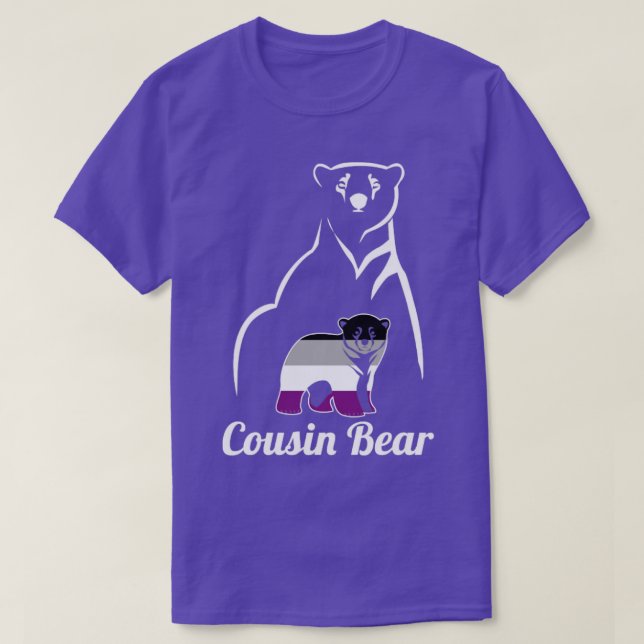 LGBT Asexual Cousin Bear Ace Pride Flag T-Shirt (Design Front)