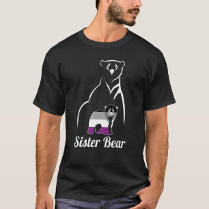 Lgbt Asexual Sister Bear Ace Pride Flag T-Shirt