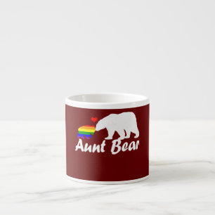 LGBT Aunt Bear Gay Pride Equal Rights Rainbow  Espresso Cup