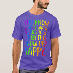 LGBT Awareness Parents Mom Dad Gay Pride Rainbow T-Shirt