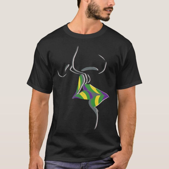 LGBT BI Lesbian Kissing Lips Mouth Gay Pride Mardi T-Shirt (Front)
