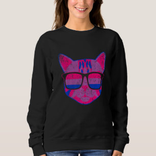 Lgbt Bi Pride Bisexuality Cat Animal Queer Bisexua Sweatshirt