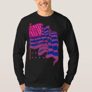 Lgbt Bi Pride Bisexuality Us Flag American Pride B T-Shirt