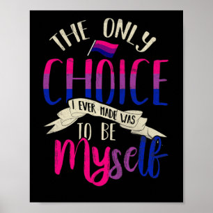 LGBT Bi Pride Proud Bisexual Bisexuality Flag Only Poster