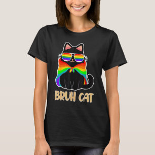 LGBT Bruh Cat Be Kind Gay Rainbow LGBTQ T-Shirt