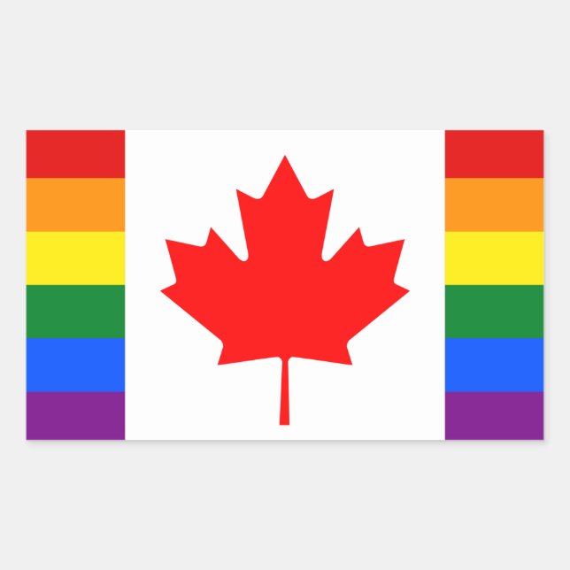 LGBT Canada Rectangular Sticker (Front)