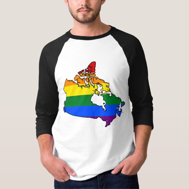 LGBT Canadian pride map  T-Shirt (Front)