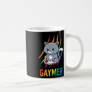 Lgbt Cat Pride Shirt Rainbow Video Game Lovers Gif Coffee Mug