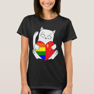 LGBT China Cat Ally Animal  Pride Supporter T-Shirt