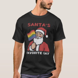 LGBT Christmas Gay Santa Claus Rainbow Christmas P T-Shirt