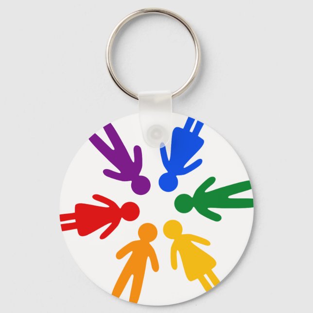 lgbt circle key ring (Front)