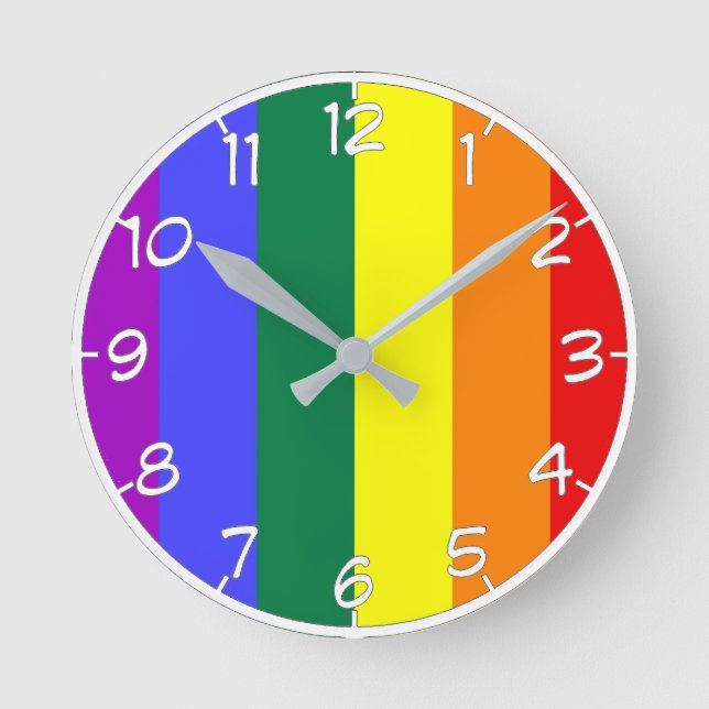 LGBT Colors Round Clock (Front)