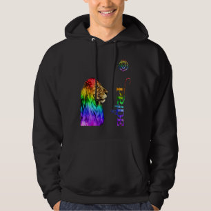 Lgbt Colour Lion Pride Month Pride  Support Lgbt Hoodie