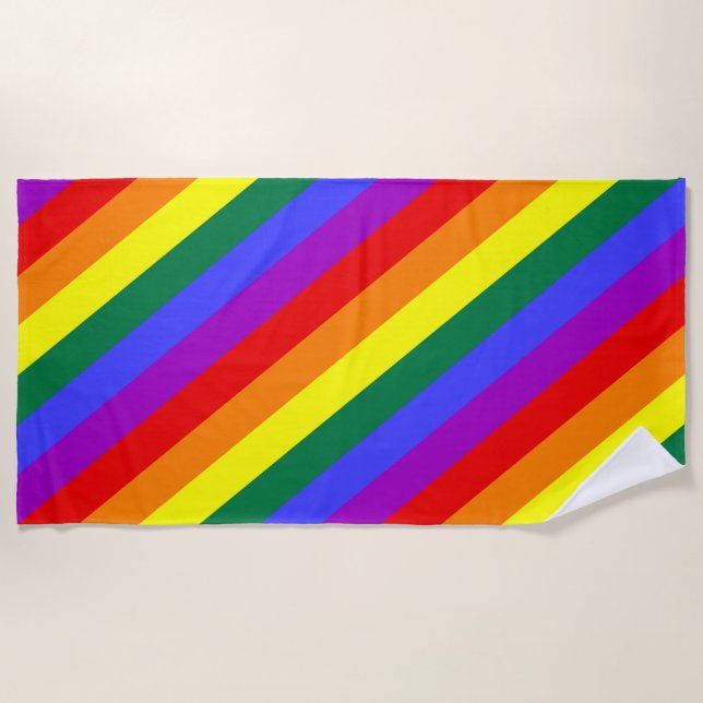 LGBT Colours Intense Beach Towel (Front)