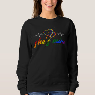 LGBT Couple She s Mine Matching Lesbian Pride Sweatshirt
