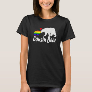 Lgbt Cousin Bear Gay Pride Equal Rights Rainbow T-Shirt