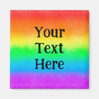 LGBT Customisable Text | Rainbow Flag Magnet