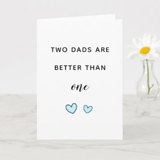 LGBT dads Gay fathers day Two dads cute modern Card
