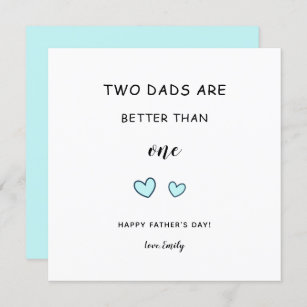 LGBT dads Gay fathers day Two dads cute modern Card
