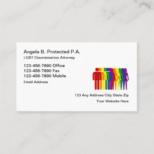 LGBT Discrimination Attorney Business Card
