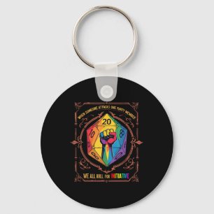 Lgbt Dnd Shirt When Someone Attacks One Party Memb Key Ring