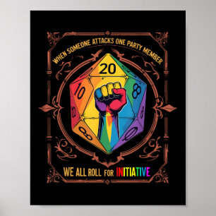 Lgbt Dnd Shirt When Someone Attacks One Party Memb Poster