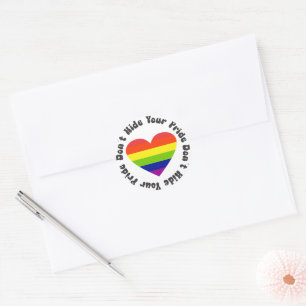 LGBT Dont Hide Your Pride, GayPride Classic Round Sticker
