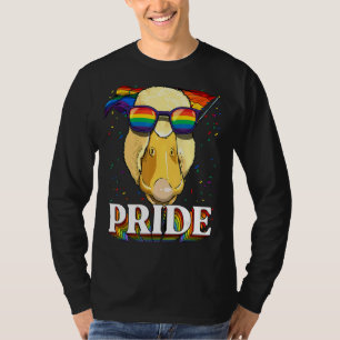 Lgbt Duck Gay Pride Lgbtq Rainbow Flag Sunglasses T-Shirt